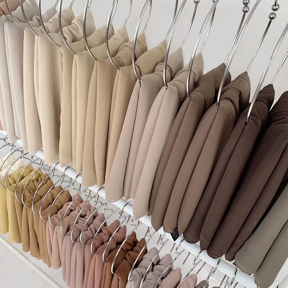 Chiffon Hijab Scarf 72*175cm Solid Color for Women Islam HeadWraps plain hijab scarf