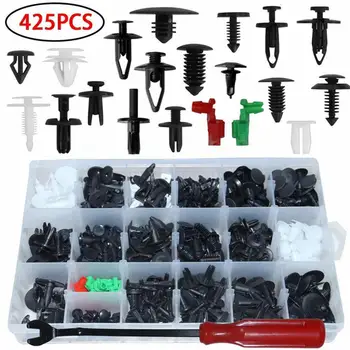 

425 Pcs Boxed For Ford Chevrolet Car Universal Combination Door Panel Bumper Buckle Plastic Clip Black
