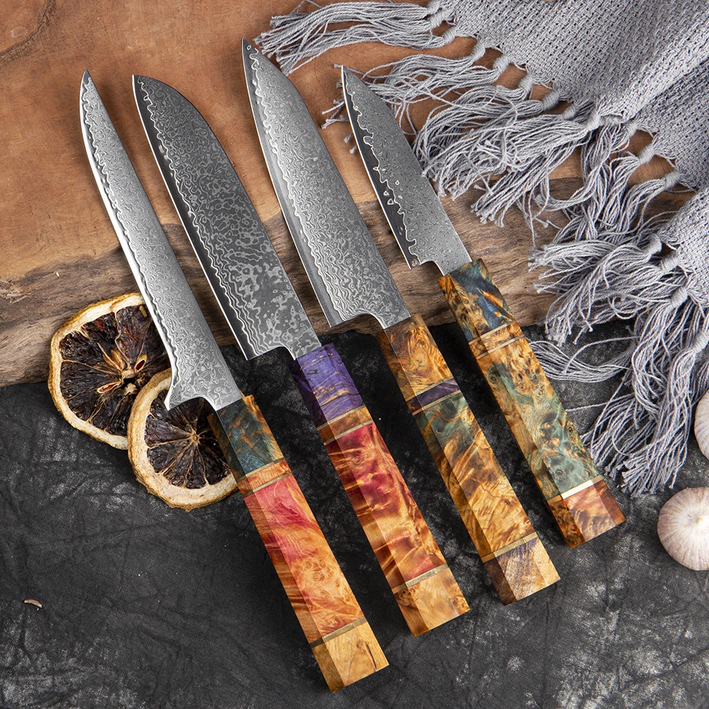 XITUO Chef's Nakiri nož 67 slojeva japanski damask čelik Damask kuharski nož 8 inča Damascus kuhinjski nož od čvrstog drveta HD