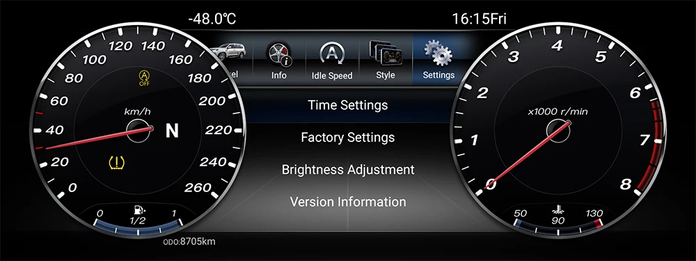 Android Car dashboard Instrument display screen For Nissan Patrol Y62 Multimedia player digital panel 22