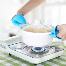 1 шт силиконовые анти-ожоги перчатки для микроволновой печи гриль утолщаются термостойкие защита рук противоскользящие рукавицы товары для дома, кухни