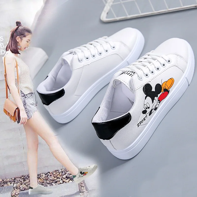 

Online Celebrity White Shoes Children 2020 New Style Spring Students Versatile Cartoon Mickey Sneakers Casual Flat
