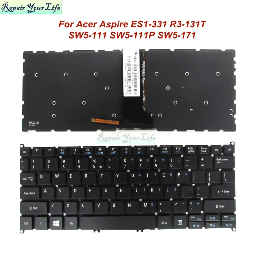 Ons Ru Russische Ar Arabisch Verlicht Toetsenbord Voor Acer Aspire R3 Serie  N15W5 R3 131T Schakelaar 11 SW5 111P Laptop Toetsenborden  Backlight|Vervangende toetsenborden| - AliExpress