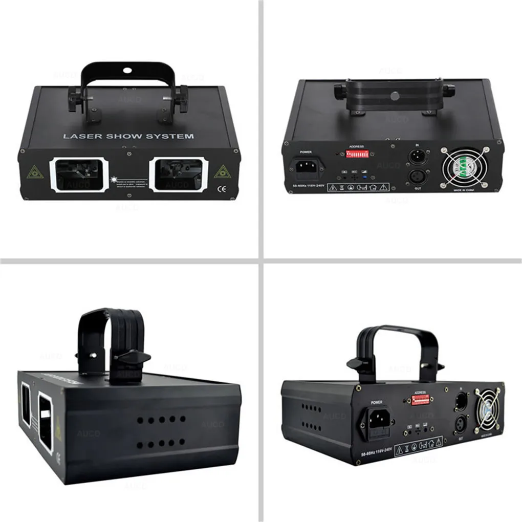AUCD 2 объектива Красный зеленый голубой RGB пучковый лазер DMX 512 Профессиональный DJ вечерние Show клуб праздник дома барное сценическое освещение 506RGB