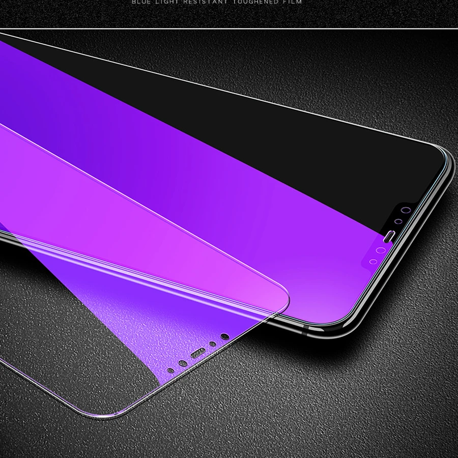 Анти УФ Фиолетовый Синий свет отпечатков пальцев закаленное стекло для Huawei P30 P10