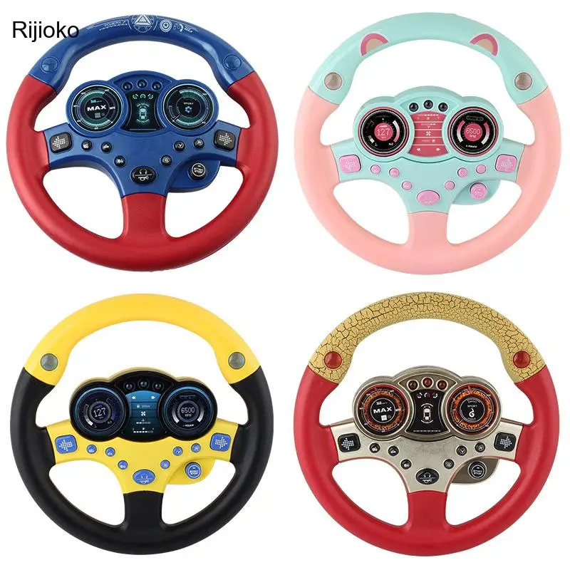 Eletric Simulation Steering Wheel Toy with Light Sound Baby Kids