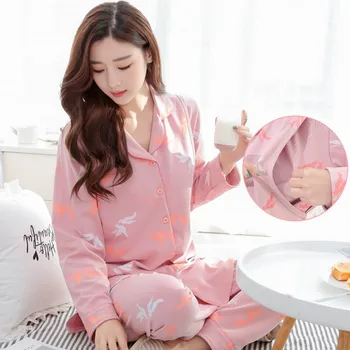 

Autumn Breastfeeding Pajamas Breast Feeding Nightwear Maternity Nursing Pajama Sets Maternity Nursing Sleepwear Pregnancy Pyjama