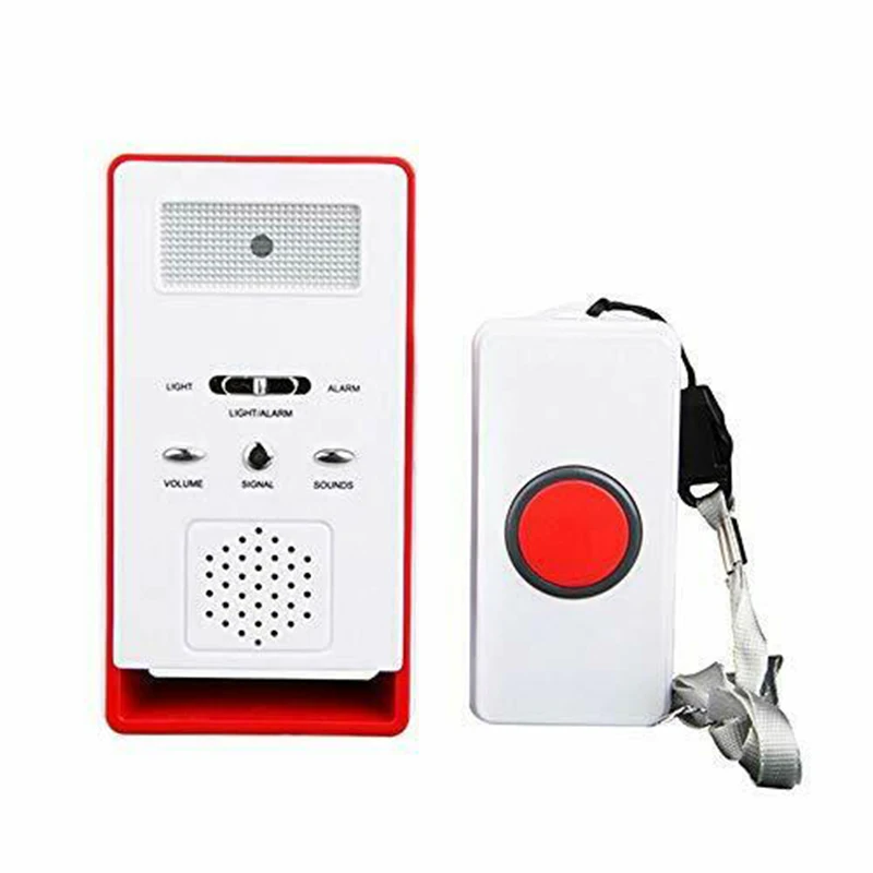 

House Wireless Mobile Alarm Emergency Call Button House Emergency Panic Alarm Wireless Alarm(Red)