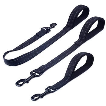 

Short Dog Leash with Padded Handle, Double Webbing Nylon Reflective Pet Leashes for Training, Dog Lead for Medium to Large Dogs
