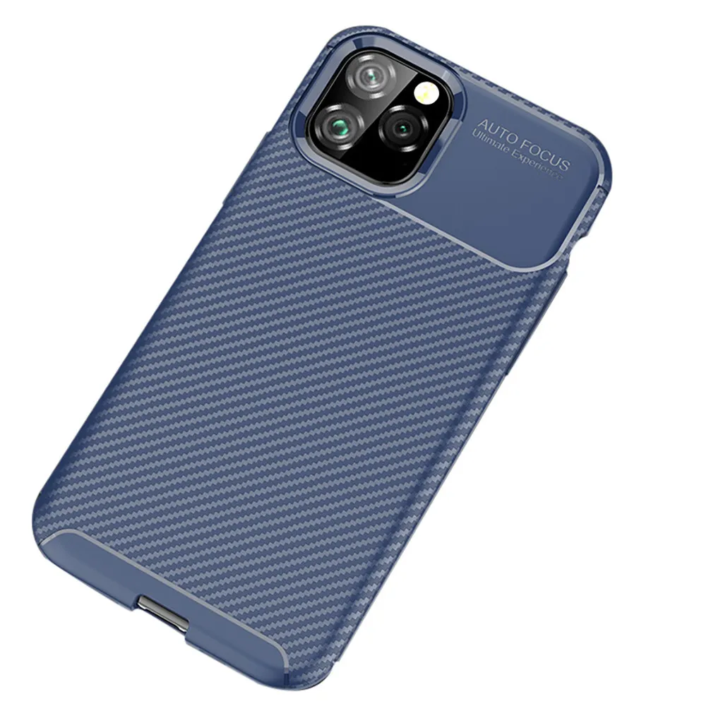 Чехол для телефона для IPhone 11 Pro 11 Pro MAX Модный карбоновый+ защитный силиконовый из ТПУ чехол s для 11