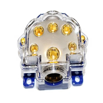 

Power Distribution Durable Accessories 8GA Output Car Audio Stereo OGA Input Professional 1 To 5 Way Universal Case ABS Splitter