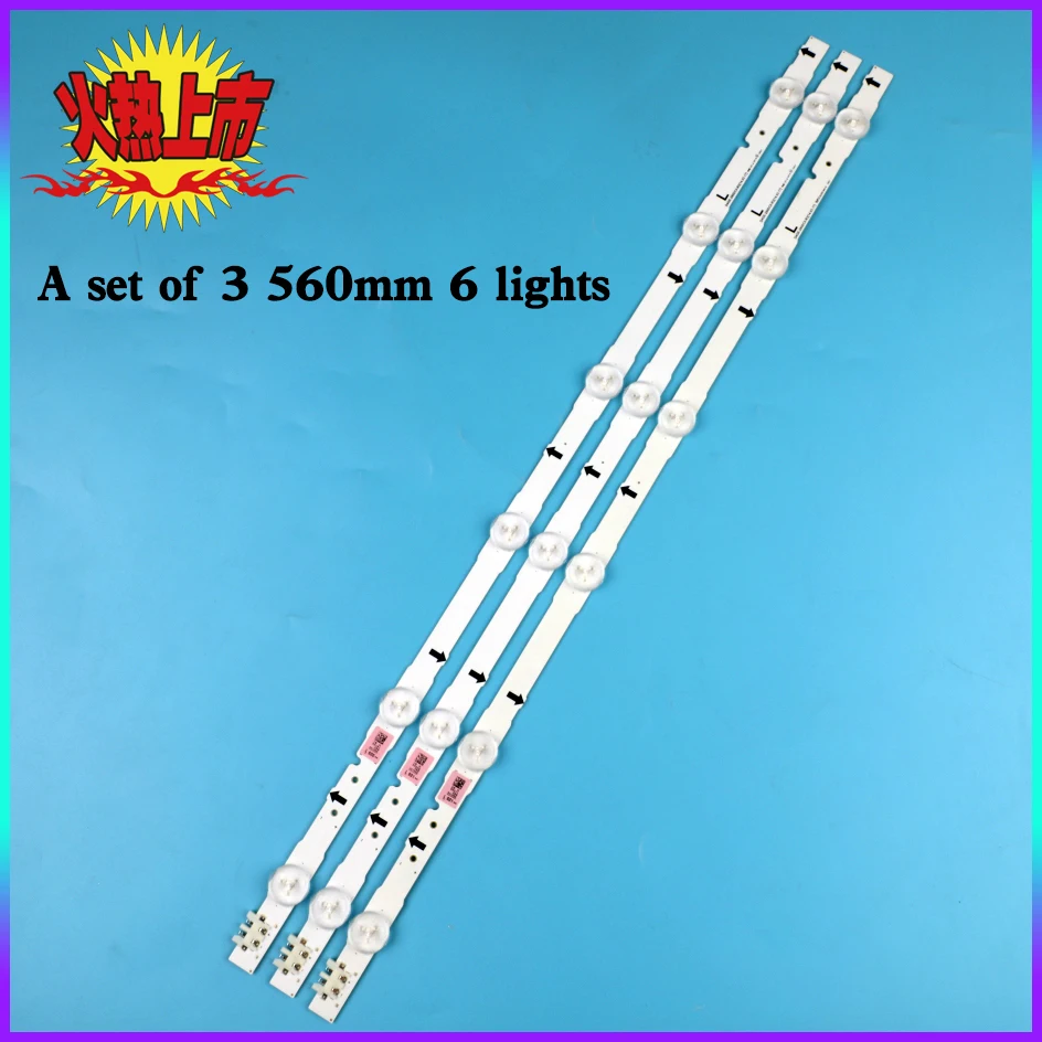 3pcs/set LED strip for Samsung UE28J4100AW UE28H4000 UE28J4100 D4GE-280DC0-R2 BN96-34140A LT28E310EX T28E310EX