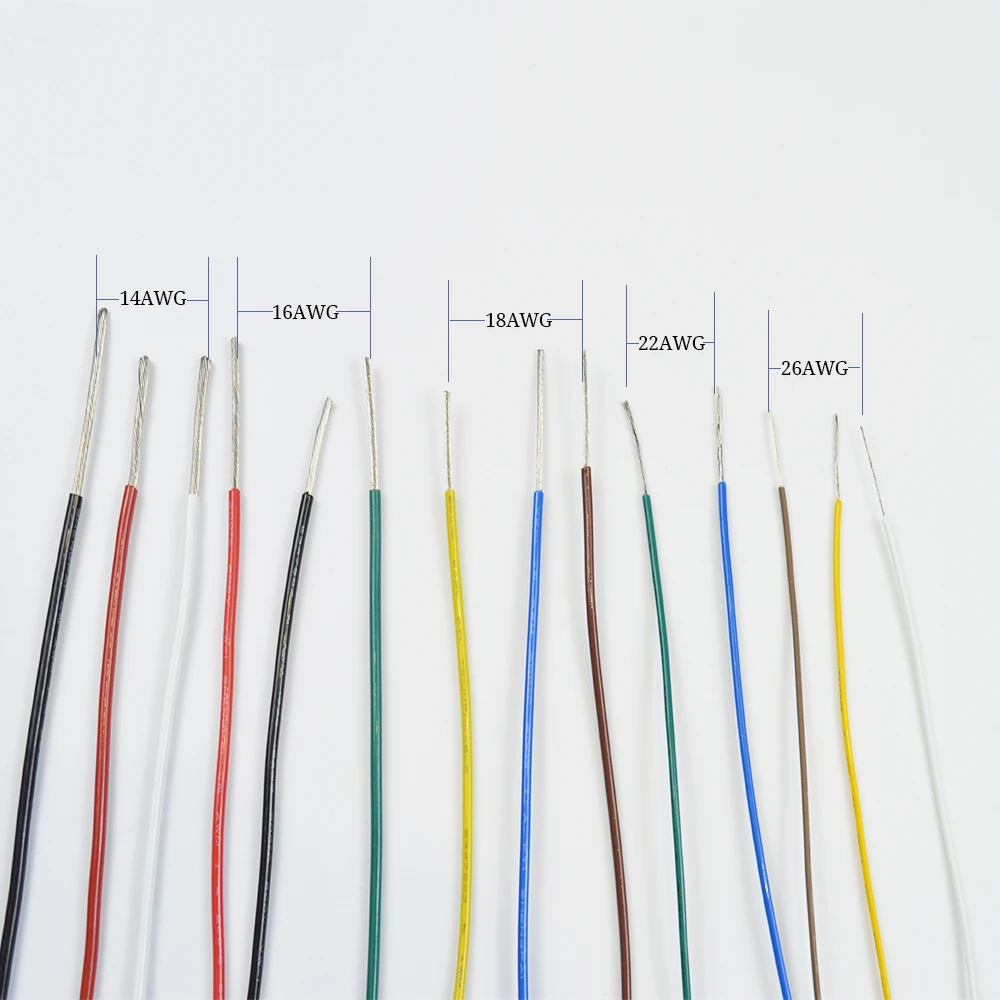 TRIUMPHCABLE 10064 10 미터 고온 와이어 36AWG 34AWG 32AWG 30AWG 28AWG 26AWG 하네스 케이블, 전기 하네스 FEP 와이어