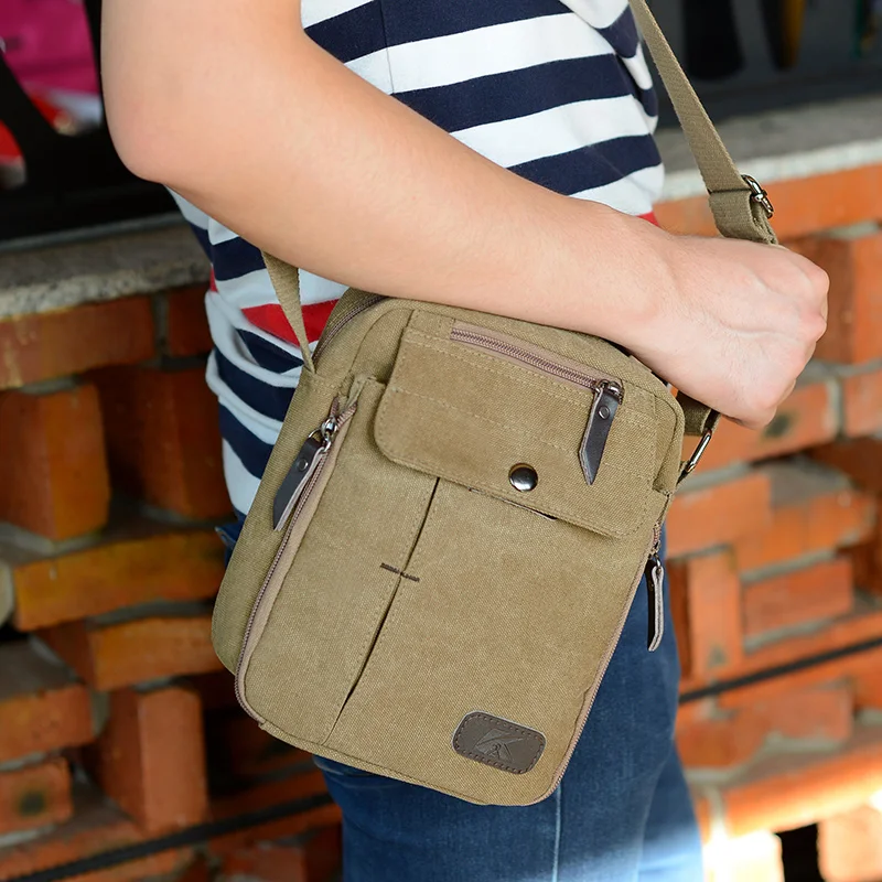 Маленькая мужская Холщовая Сумка новинка 2019 мужские сумки через плечо дышащая