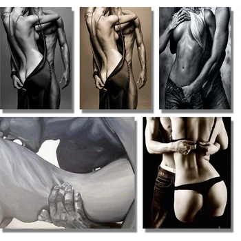 

5D Diamond Painting Sexy Men Women Cross Stitch Full Round Drill Nude Girl Diamond Painting Couple Rhinestones Gift Wall Decor