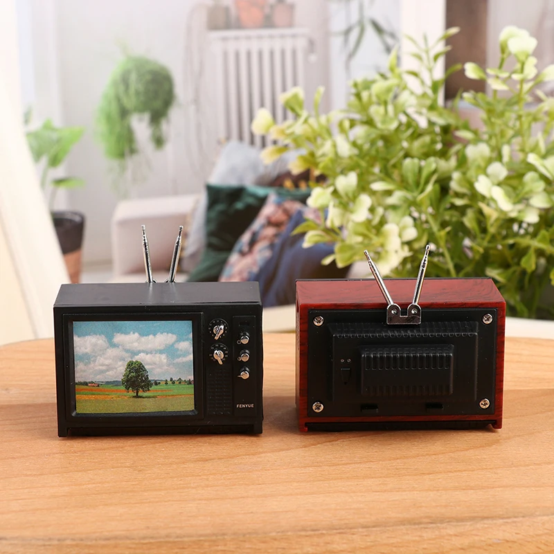 Watris Veiyi Set TV LCD In Miniatura Scala 1:12 Con Telecomando - Accessori Arredamento Per Casa Delle Bambole