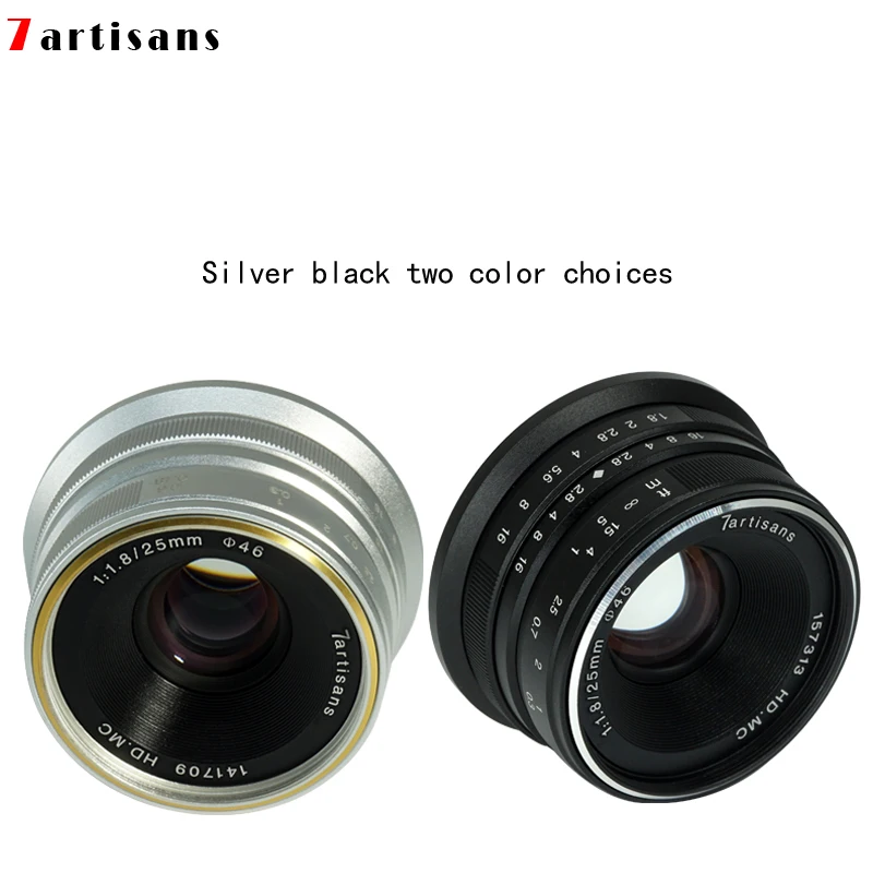 Портретный объектив 7artisans 25 мм f1.8 с APS-C фокусировкой вручную для Olympus Panasonic M4/3