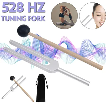 

Aluminum Medical Tuning Fork 528HZ Chakra Hammer Ball Diagnostic With Mallet Set Nervous System Testing Tuning Fork Health Care