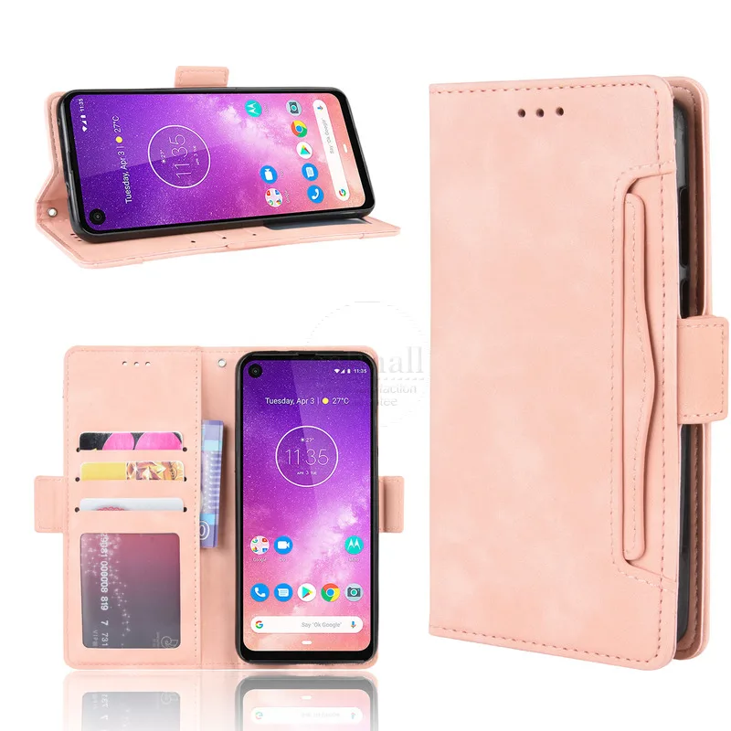 Для MOTO One Vision бумажник чехол Магнитная книга откидная крышка для Motorola P50 отделение для фото и карточек роскошный кожаный мобильный телефон Fundas