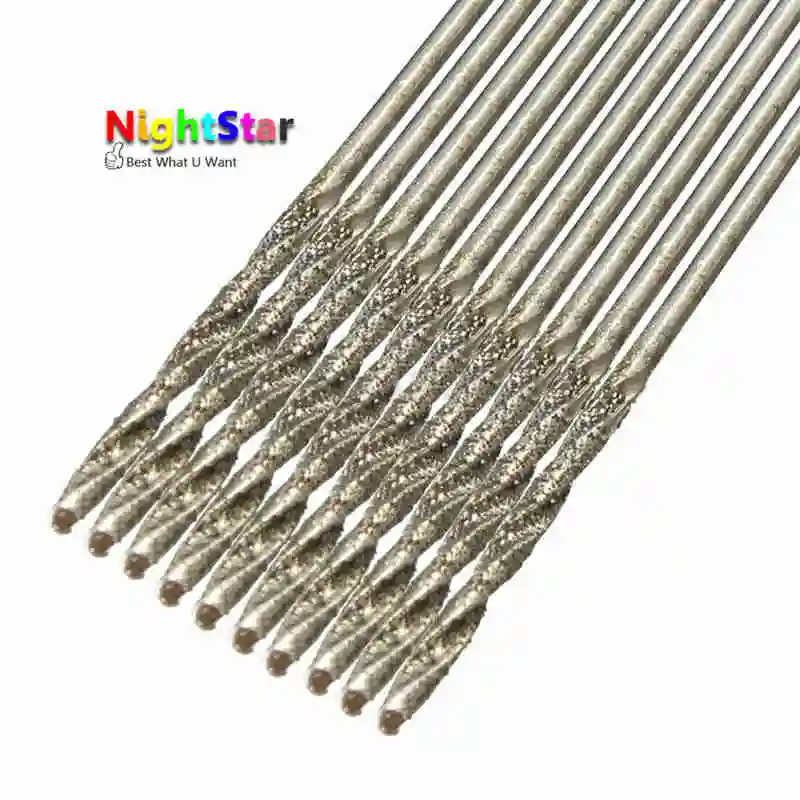 10 шт./компл. 1 мм с алмазным покрытием HSS наконечником твердого сверла отверстие