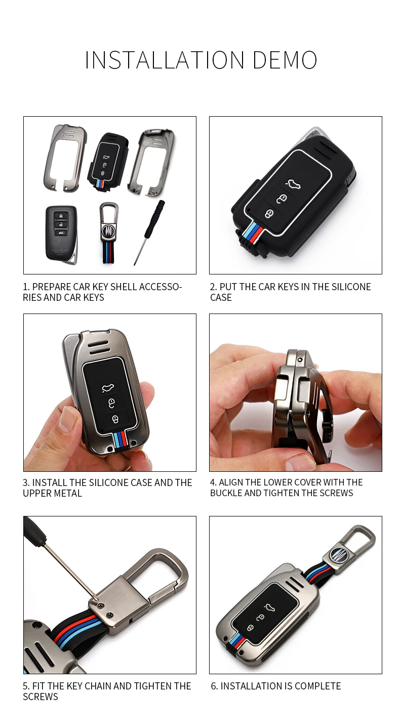 Metal Car Smart Key Case Cover For Lexus NX GS RX ES GX LX RC IS 250 200 350 300H 450H CT200 RX270LX NXIS Shell Fob Accessories - H3b546bc244274058936030f8b2f7b7f9i