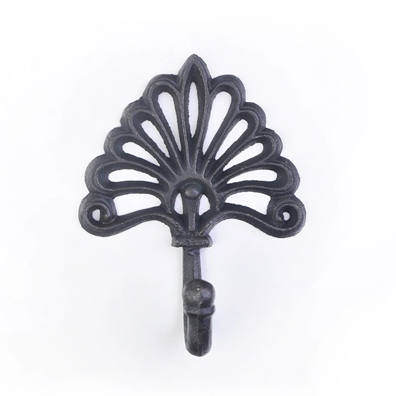 

Fan Shaped Cast Iron Single Hook Creative Personality Towel Hook Practical Decoration Wall Mounted Coat Hook