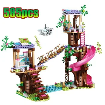 

Friends Jungle Rescue Base Slide Amusement Park Building Blocks Compatible Friends Bricks Toys Girls Christmas Birthday Gift