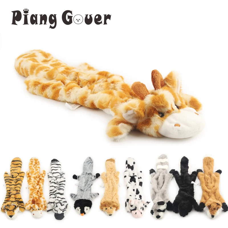 Peluche suave de cebra con sonido de tigre para mascotas, juguete para mascotas