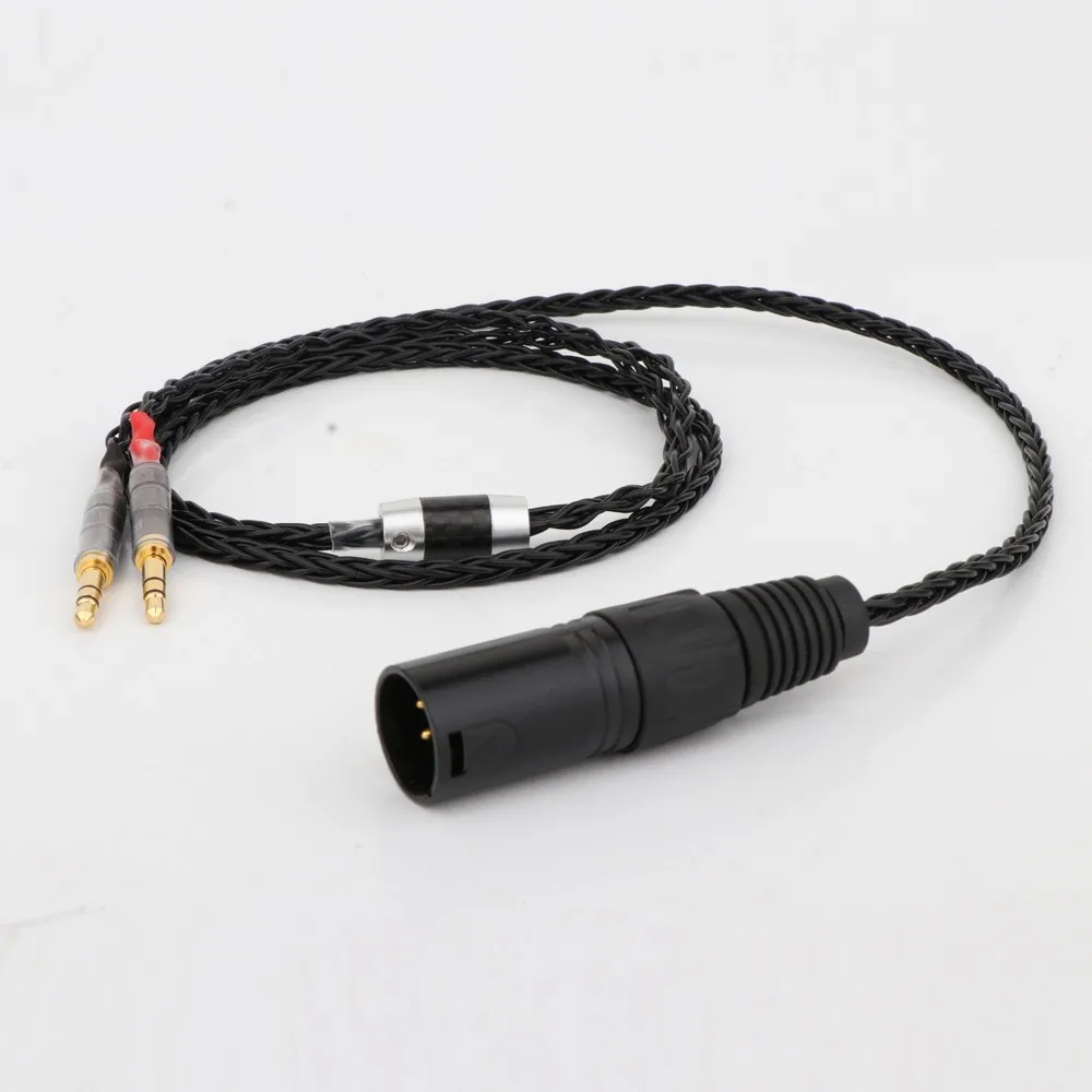 Preffair E516YE 2x3 5mm HIFI 4 pin XLR Male Balanced Headphone Upgrade Cable for Sundara Aventho focal elegia t1 t5p D7200 D