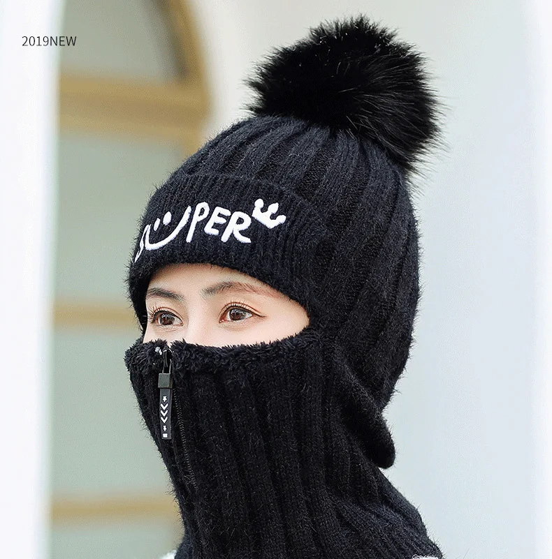 Осенне-зимняя женская шапка Gorros Mujer Invierno вязанная плюс бархатная теплая защита ушей ветрозащитные шляпы шапочка для женщин Hiver