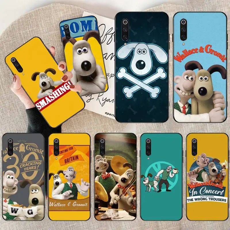 

NBDRUICAI Animation Wallace and Gromit Newly Arrived Black Phone Case for Redmi Note 8 8A 7 6 6A 5 5A 4 4X 4A Go Pro Plus Prime