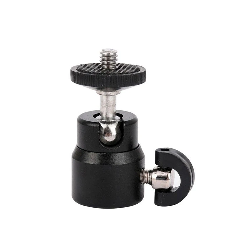 Ball Head For Camera Tripod LED Light Flash Tripod Bracket Holder Mount 1/4 Hot Shoe Adapter Cradle 1pc Tripod Ball Head