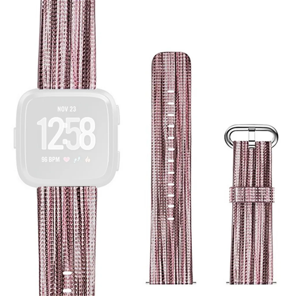 25# легкий кожаный ремешок ForFitbit Vers 2 ремешок на запястье браслет ремешок для Fitbit Vers 2 ремешок Регулируемая Замена