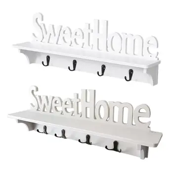 

Coat Rack Wall Mounted Wall Coat Hooks with Decorations Entryway Coat Racks Shel