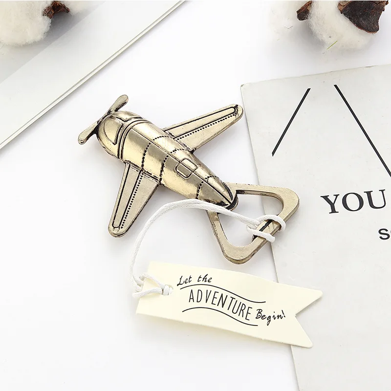10pcs/lot Antique Air Plane Airplane Shape Wine Beer Bottle Opener