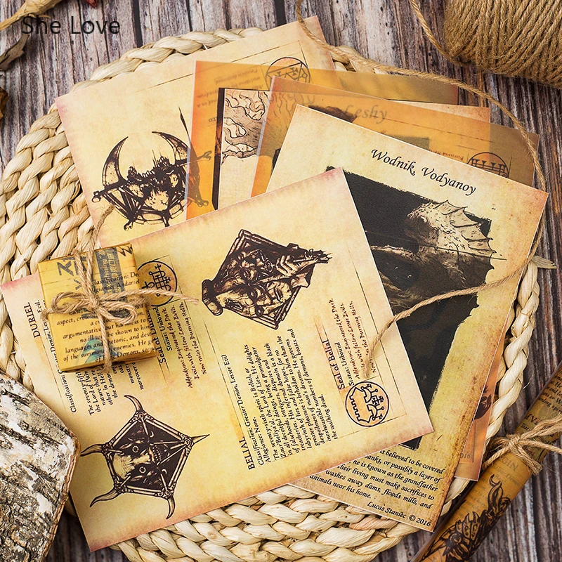 Chzimade 8 шт. винтажные бумажные стикеры для книг и страниц самостоятельного