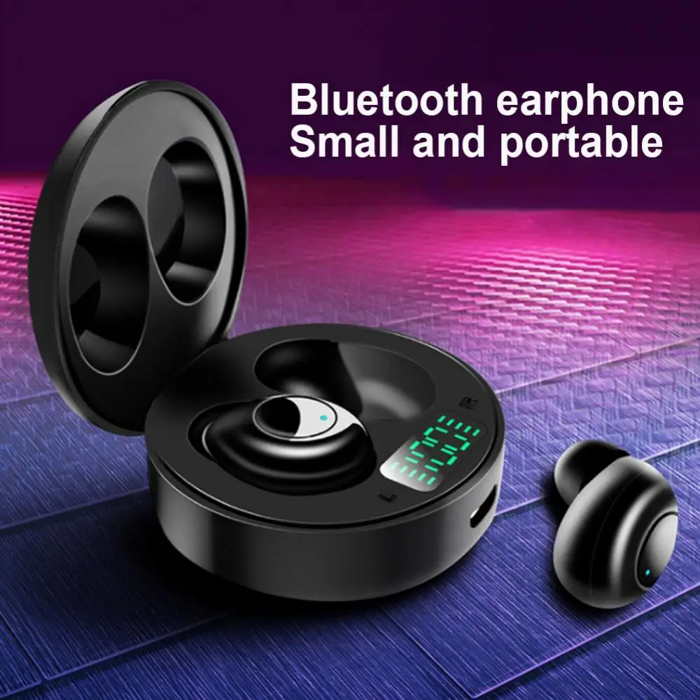 J1 Bluetooth 5 0 гарнитура с светодиодный дисплей зарядки чехол IPX7 из