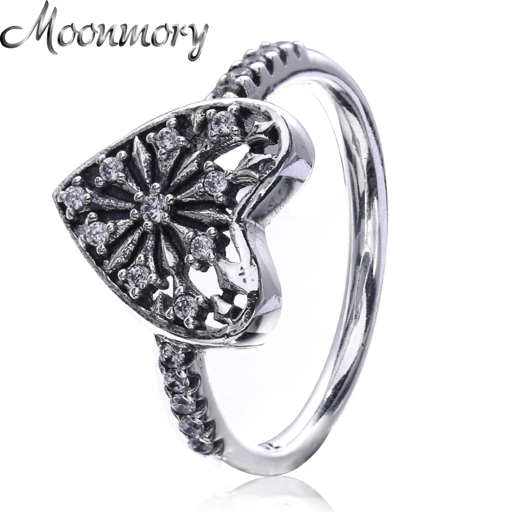 Женское кольцо из серебра 925 пробы с кристаллом|heart heart|ring heartheart crystal ring |