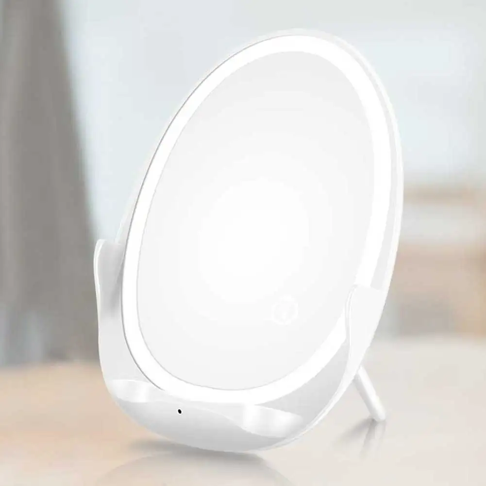 10W Fast Wireless Charger Stand With Lamp And Mirror Wireless Charging For Iphone Portable Inductive Charger Pad For Samsung S10