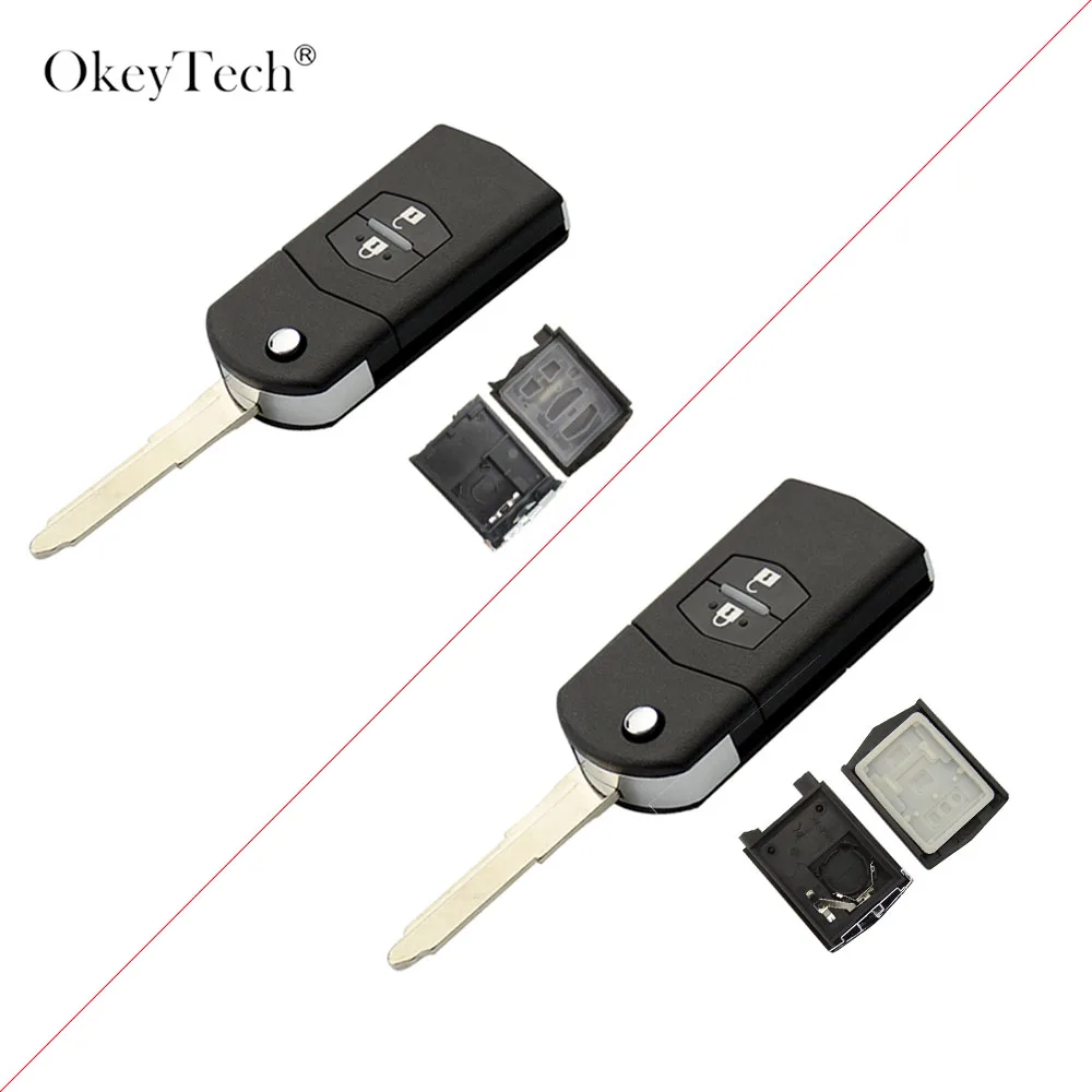 Складной чехол для автомобильного ключа с 2 кнопками OkeyTech Сменный Чехол