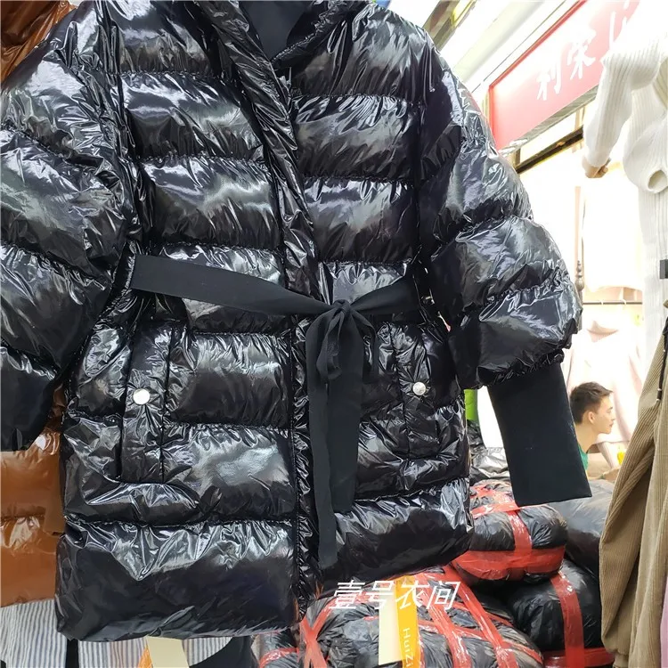 Женская парка с капюшоном, осень, новинка, с капюшоном, сплошной цвет, пояс, длинный рукав, пуховик, хлопок, Женская Повседневная Уличная куртка, пальто