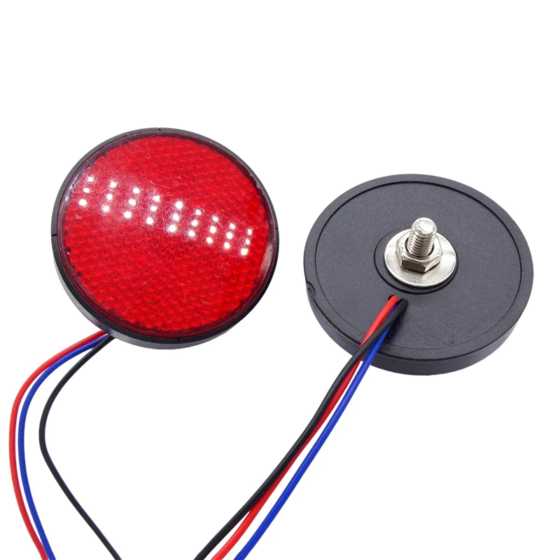 1 пара красный 24 SMD круглые светодиодные мотоциклетные задние светильник