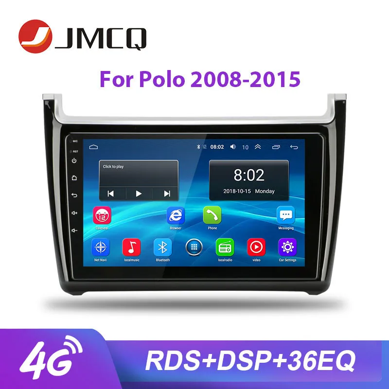 

JMCQ 9" For Volkswagen Polo 2008-2015 car radio RDS DSP Android player GPS Multimedia Bluetooth Video Player Stereo with Frame