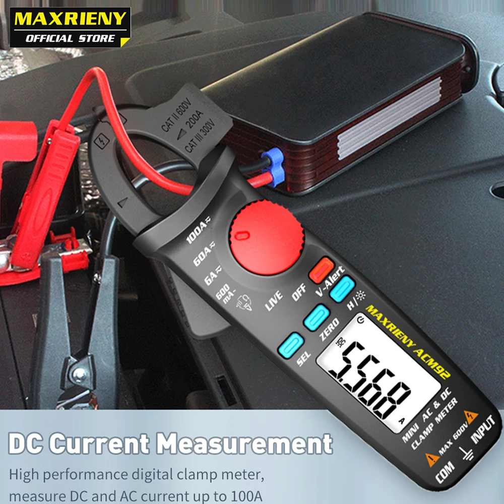 MAXRIENY ACM92 Digital Clamp Meter High Precision Ammeter Multimeter