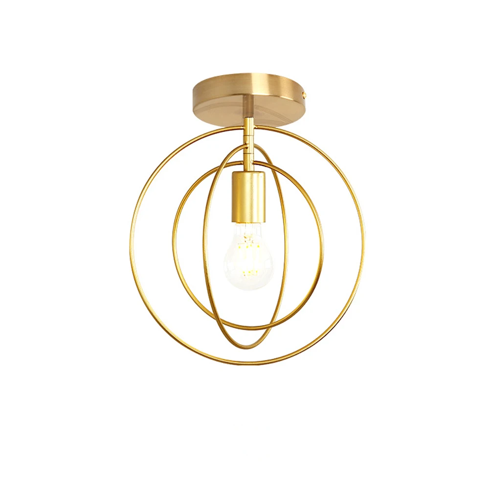 

DIDIHOU Creative Pentagram Iron Industrial wind Ceiling Light Retro circle E27 Ceiling Lamp For Restaurant Coffee shop