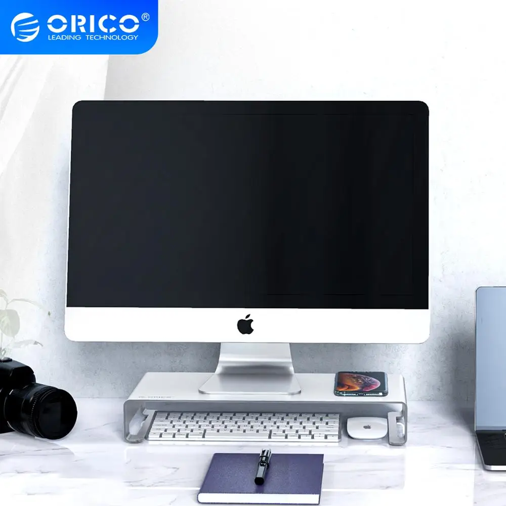 

ORICO Universal Monitor Stand Riser Aluminum Laptop Stand Metal Desktop Bracket Organizer for iMac MacBook PC Home Office