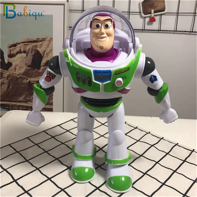 30cm Toy Story 4 Electronic Talking Buzz Lightyear Walkable PVC Action Figure Model Doll Christmas Birthday Gift for Kid Baby
