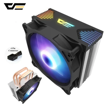 

darkFlash CPU Cooler 4 Heat Pipes Heatsink Rainbow LED 4Pin with Thermal Grease Computer CPU Cooling Radiator For LGA1156/1155/A