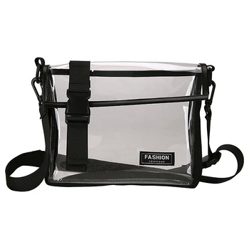 

AUAU-Women Small Square Shoulder Bag Messenger Bag Girls Fashion Transparent Street Personality Versatile Shoulder Messenger Bag