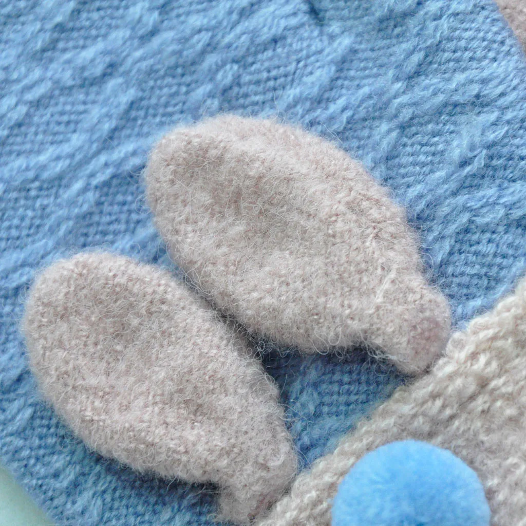 Взрослые зимние теплые вязаные wapiti Animails уши утолщение экрана милые перчатки полный палец Guantes женский крючком Luvas утолщаются